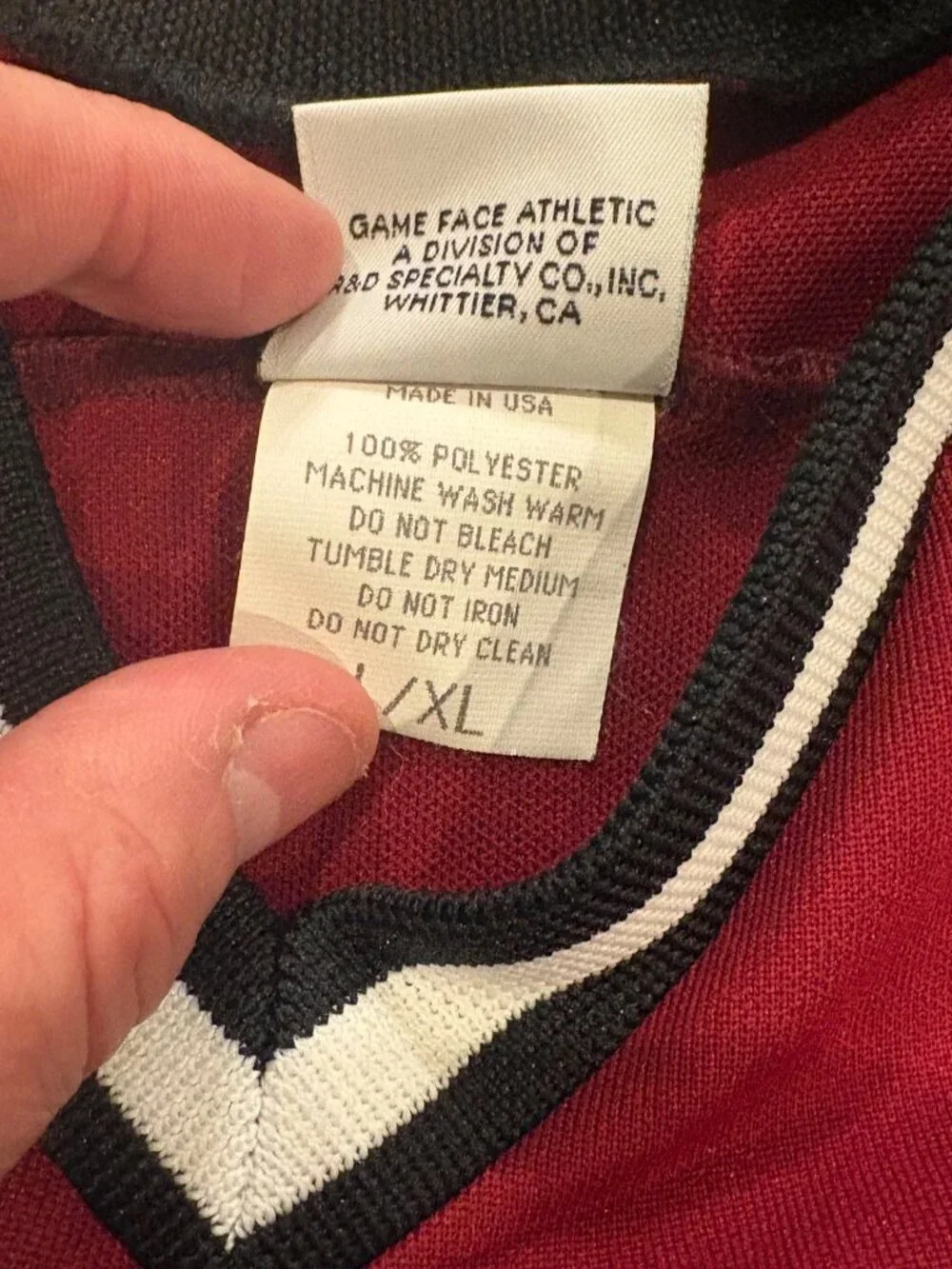 Vintage 90s Harvard Crimson Stitched NCAA Hockey Jersey Made in USA Youth L/XL - Picture 7 of 7
